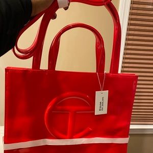 Telfar Medium Red Patent. Brand new in box. Authentic
